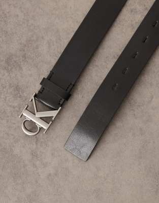Calvin Klein Jeans Est.1978 Logo Buckle Belt In Black