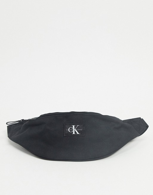 Calvin Klein Jeans logo bum bag in black