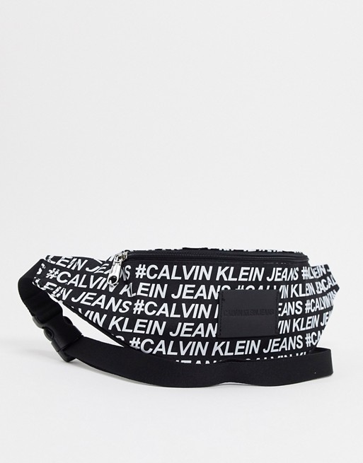 Calvin Klein Jeans logo bumbag in black