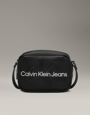 Calvin Klein Jeans Est.1978 Logo Camera Bag In Black