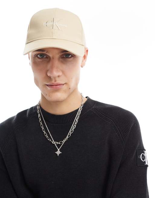 calvin Campus Klein Jeans logo cap in beige