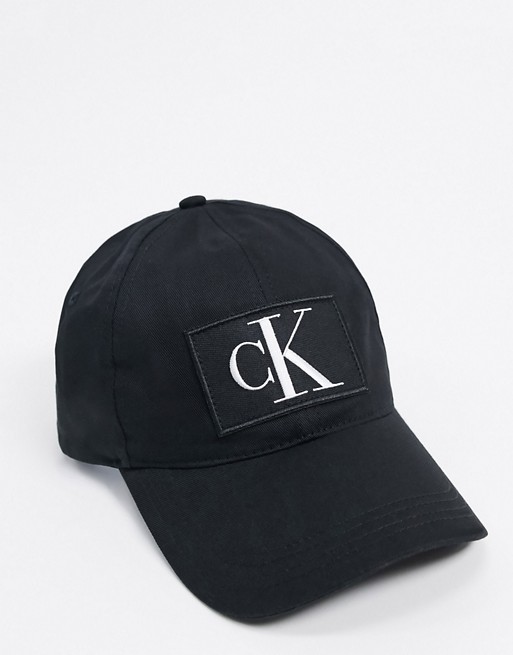 Calvin Klein Jeans logo cap in black