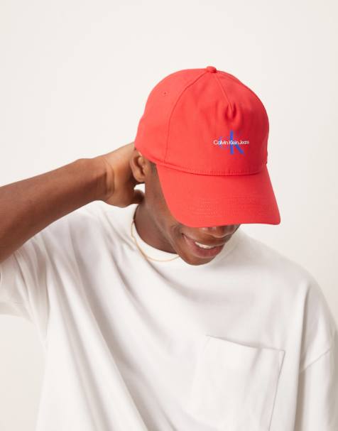 Calvin Klein Jeans logo cap in red - view 1