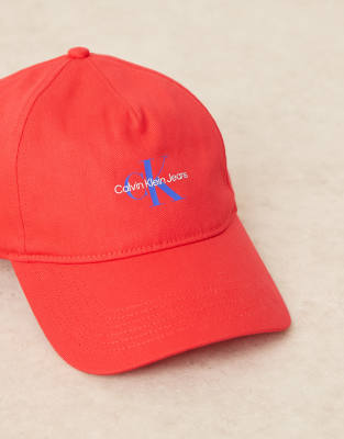 Calvin Klein Jeans Est.1978 Logo Cap In Red