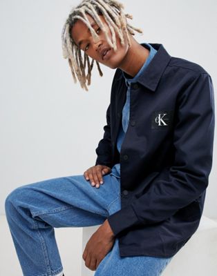 Calvin Klein Jeans logo chest print long sleeve shirt | ASOS