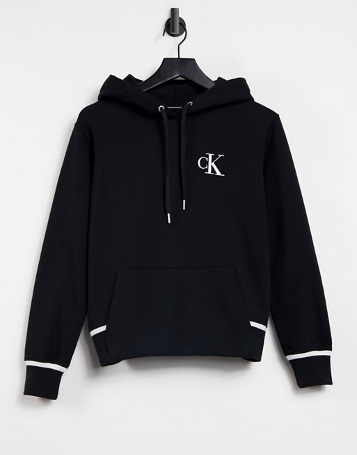 Calvin Klein Jeans logo hoodie in black