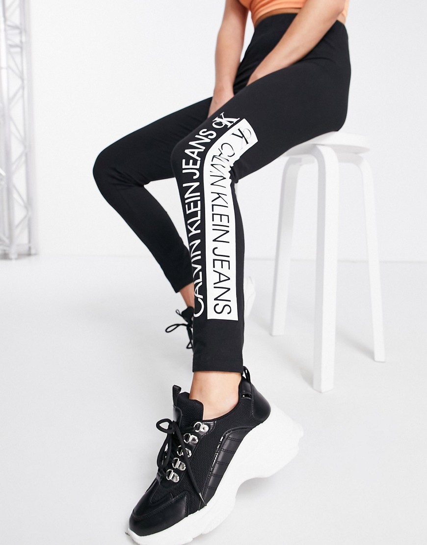 Calvin Klein Jeans logo legging in black