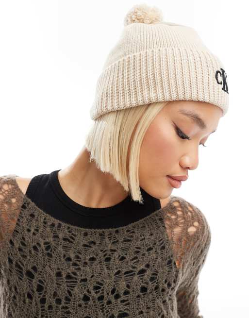 Calvin klein pom beanie best sale