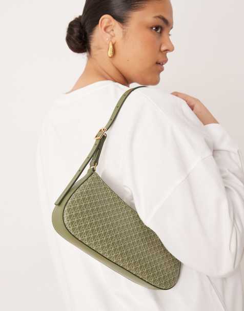 Calvin Klein Jeans logo print shoulder bag in olive - view 1