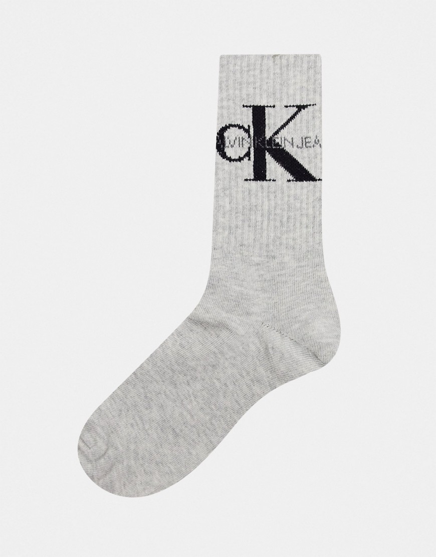 Calvin Klein Jeans Logo Short Sock-Grey