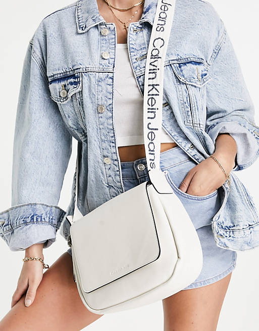 undefined | Calvin Klein Jeans logo strap crossbody bag