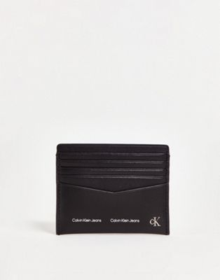 Calvin Klein Jeans logo stripe cardholder in black