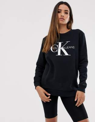 calvin klein black logo sweatshirt