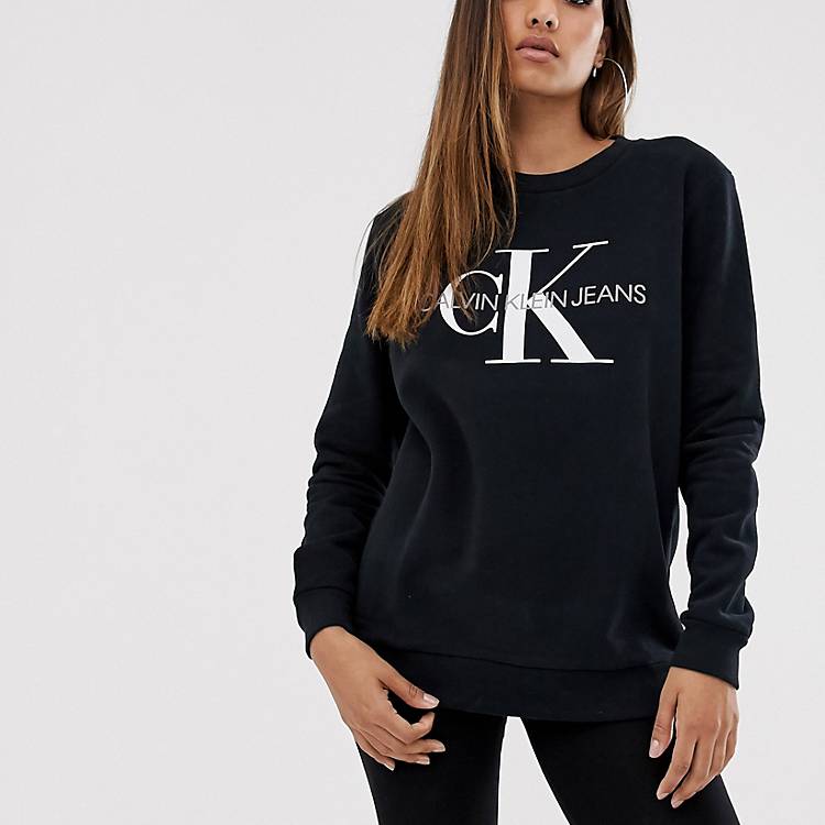 beneden fort insect Calvin Klein Jeans logo sweatshirt | ASOS