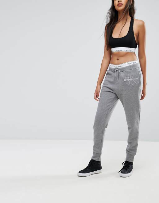 Jogging gris calvin klein femme new arrivals