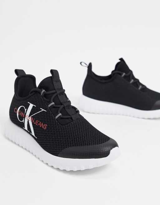 Calvin Klein Jeans logo trainer in black ASOS