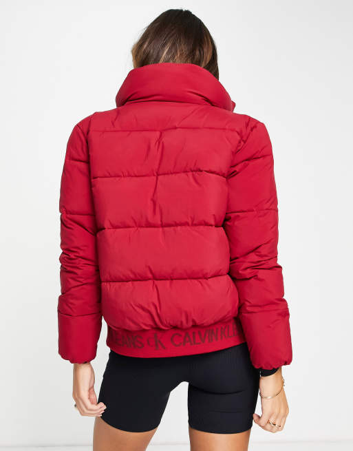 Calvin klein best sale women's red jacket