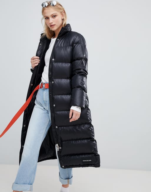 Calvin klein jeans 2025 long line padded jacket