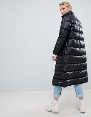 calvin klein jeans long line padded jacket