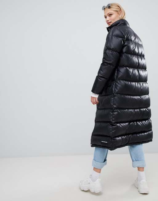 Calvin klein jeans shop long line padded jacket