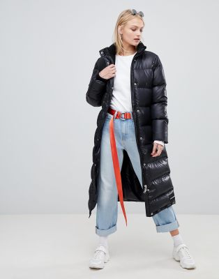 calvin klein jeans multi logo black puffer jacket