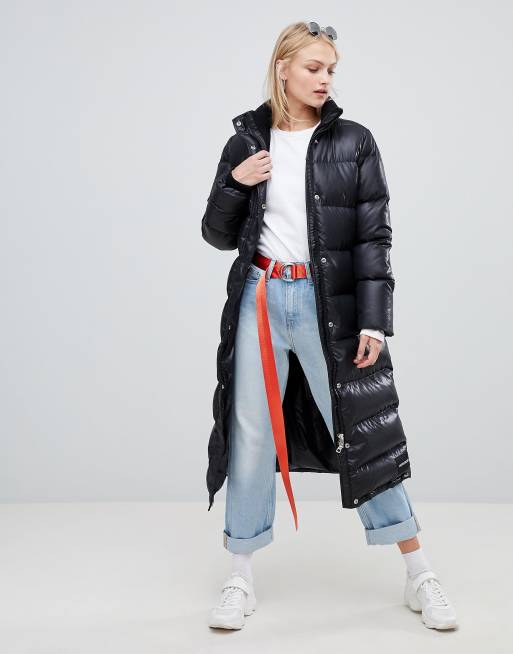 Calvin klein jeans store long line padded jacket