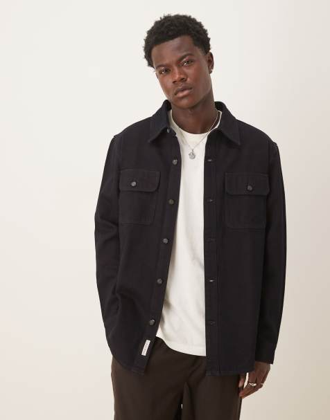 Calvin Klein Jeans long overshirt in navy - view 1