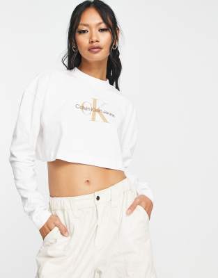 Calvin klein shop cropped jumper