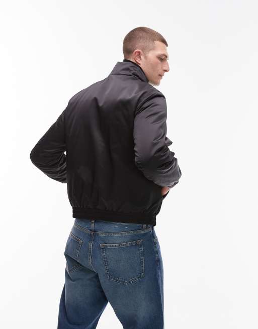 Calvin Klein Jeans long sleeve padded Harrington jacket in black, 4 of 4