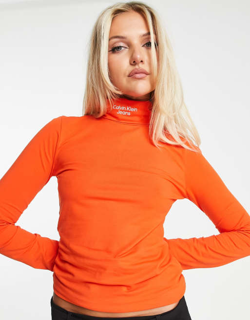 Calvin klein orange top discount
