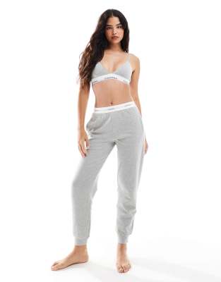 Calvin Klein Jeans - Lounge-Jogginghose aus Modern Terry in Heidegrau