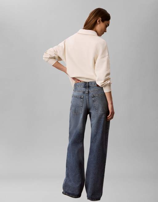 Calvin Klein Jeans low rise baggy jeans in tinted blue, 3 of 5