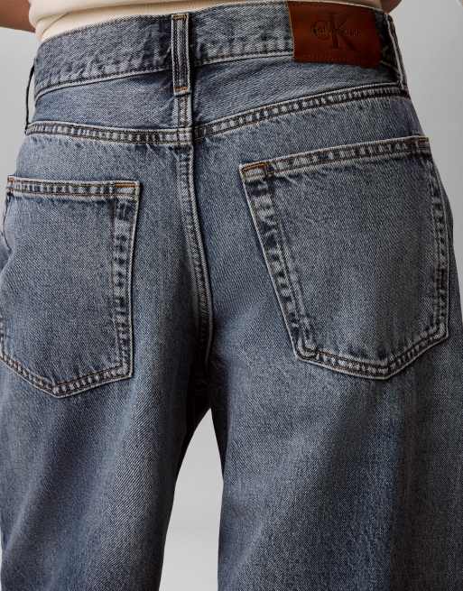 Calvin Klein Jeans low rise baggy jeans in tinted blue, 4 of 5