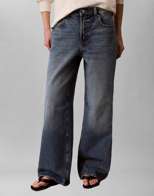 Calvin Klein Jeans low rise baggy jeans in tinted blue, 5 of 5