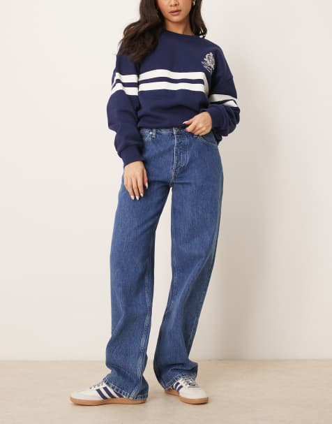 Calvin Klein Jeans - Løstsiddende jeans i mellemblå vask i 90'er-stil - view 1