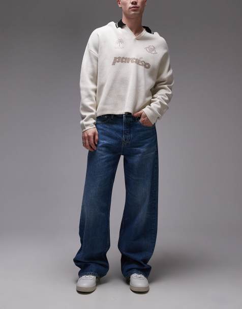 Calvin Klein Jeans - Løstsiddende jeans i mellemblå vask i 90'er-stil - view 1
