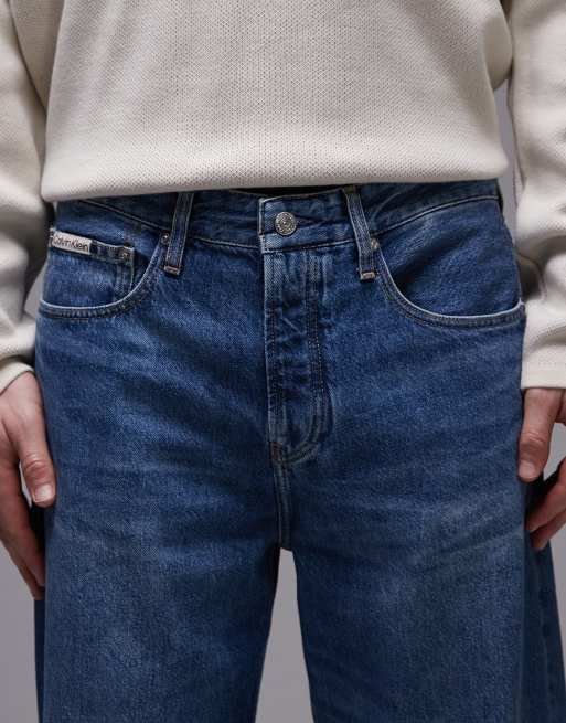 Calvin Klein Jeans - Løstsiddende jeans i mellemblå vask i 90'er-stil, 5 af 5