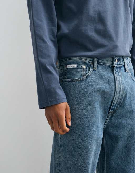 Calvin Klein Jeans - Lyseblå forvaskede og afslappede samt baggy jeans, 5 af 5