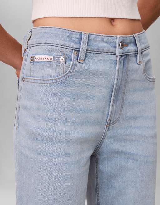 Calvin Klein Jeans - Lyseblå jeans med høj talje og lige ben, 5 af 5
