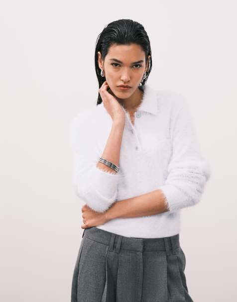 Calvin Klein Jeans - Lyseblå vamset polotrøje - view 1