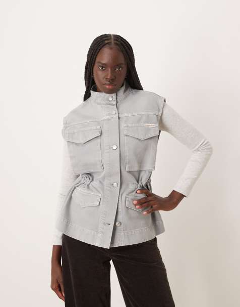 Calvin Klein Jeans - Lysegrå utility-vest i denim - view 1