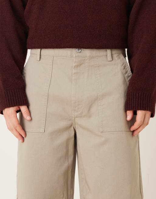 Calvin Klein Jeans - Lyskhaki utility-cargobukser med barrel-ben, 5 af 5