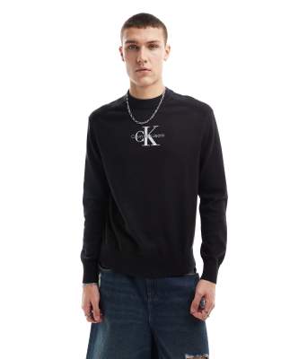 Calvin Klein Jeans - Maglione nero con monologo