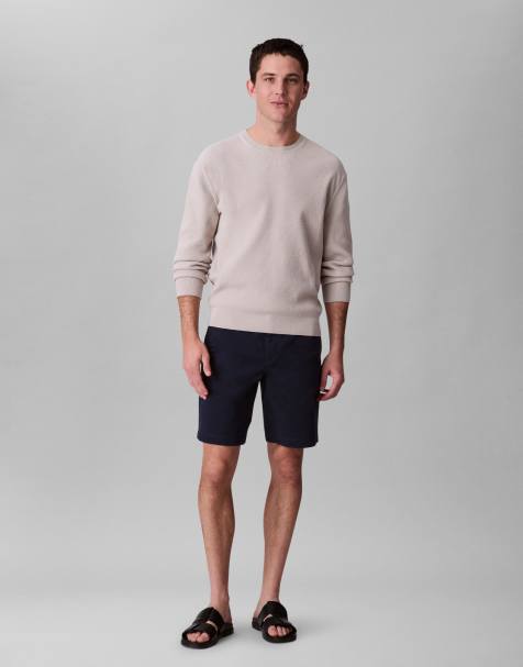 Calvin Klein Jeans – Marinblå, klassiska chino-shorts i bomull - view 1