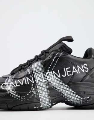 calvin klein all black trainers