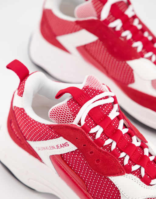 Calvin klein 2025 red trainers