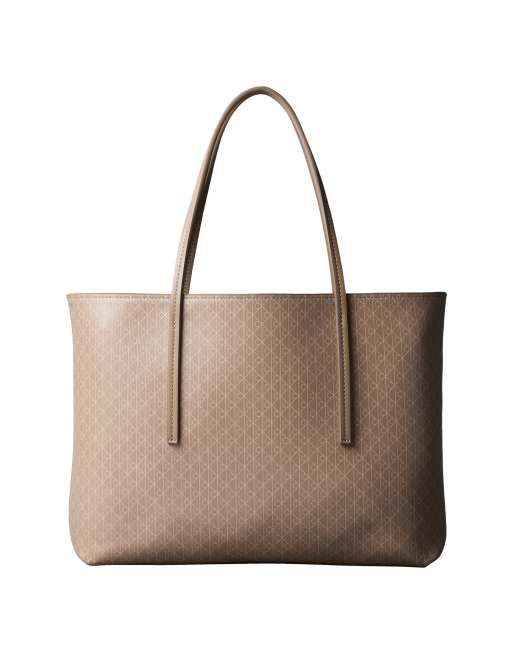 Calvin Klein Jeans - Maxi borsa color cuoio con logo