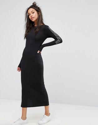 Calvin Klein Jeans Maxi Dress with Arm Print Logo | ASOS
