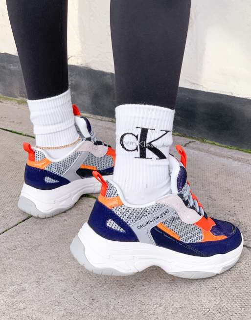 Calvin Klein Jeans Maya Sneaker in Navy Mix