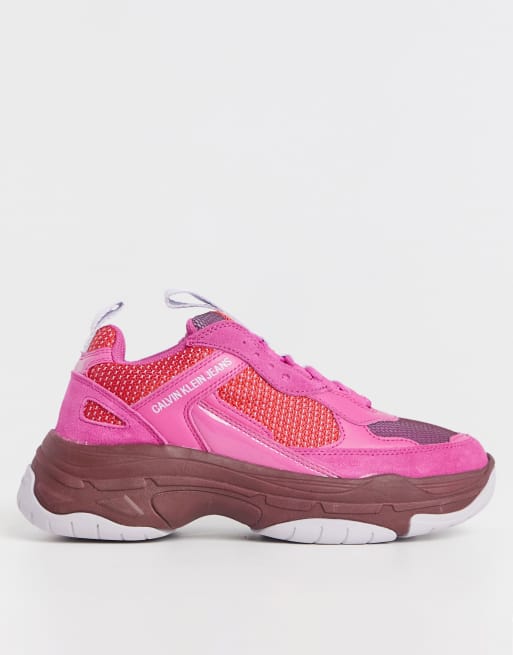 Calvin Klein Jeans maya sneakers in hot pink